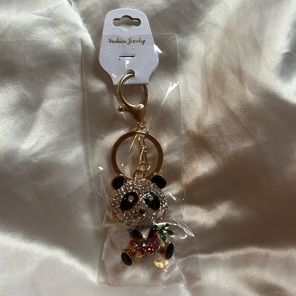 Bedazzled panda key chain 🐼 - Picture 1 of 2